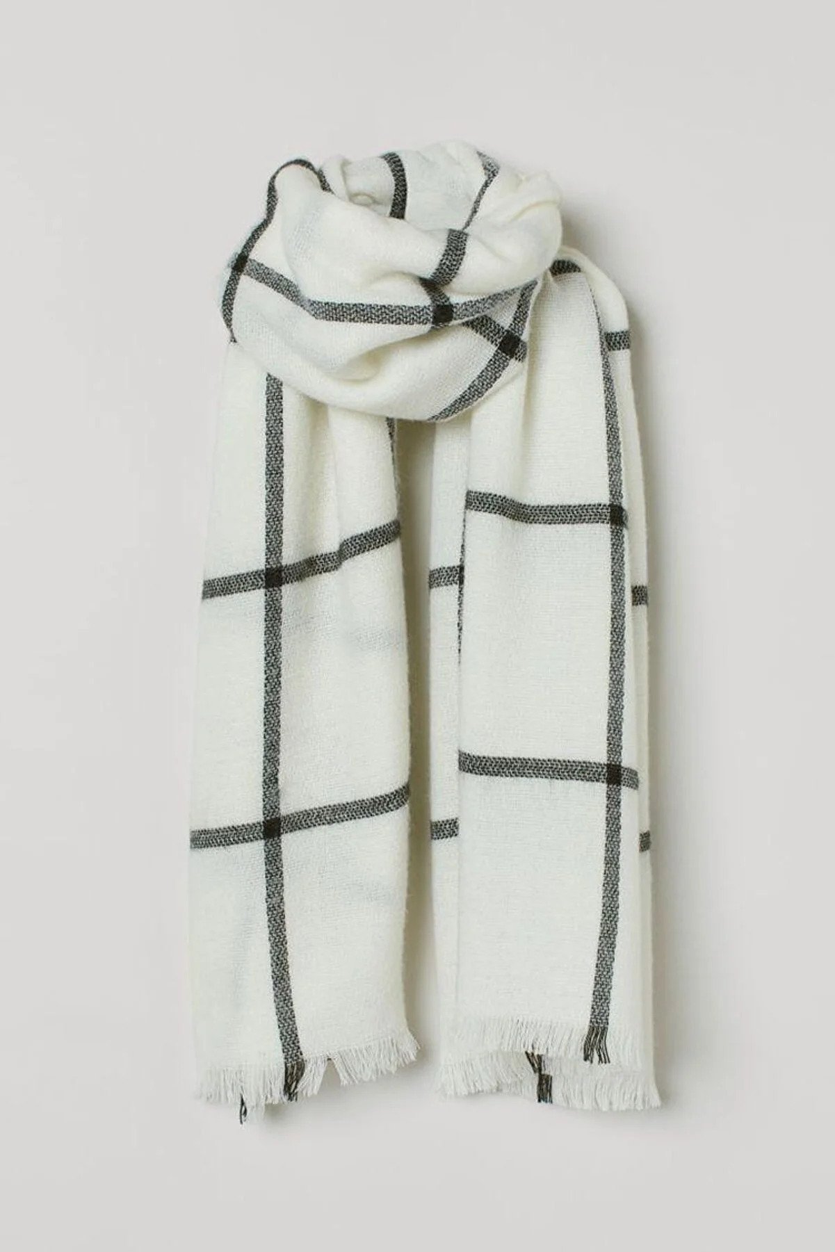 Goldmine White Striped Brown Scarf