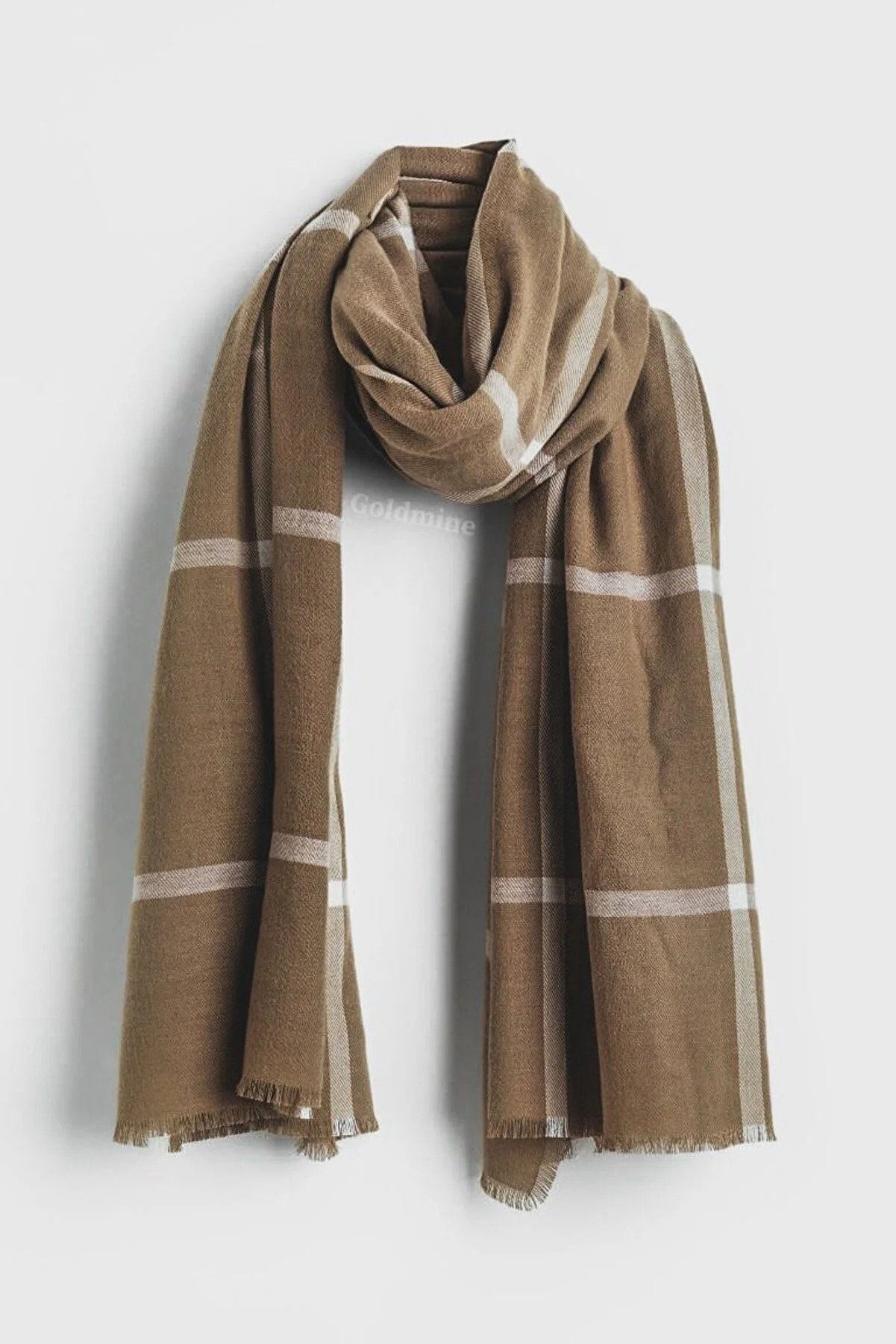 Goldmine Black Striped White Scarf