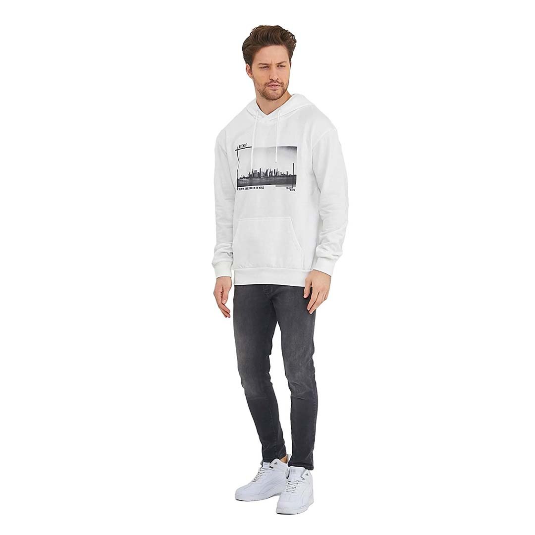 Adams Kangaroo Pocket New York Printed Hooded Sweatshirt