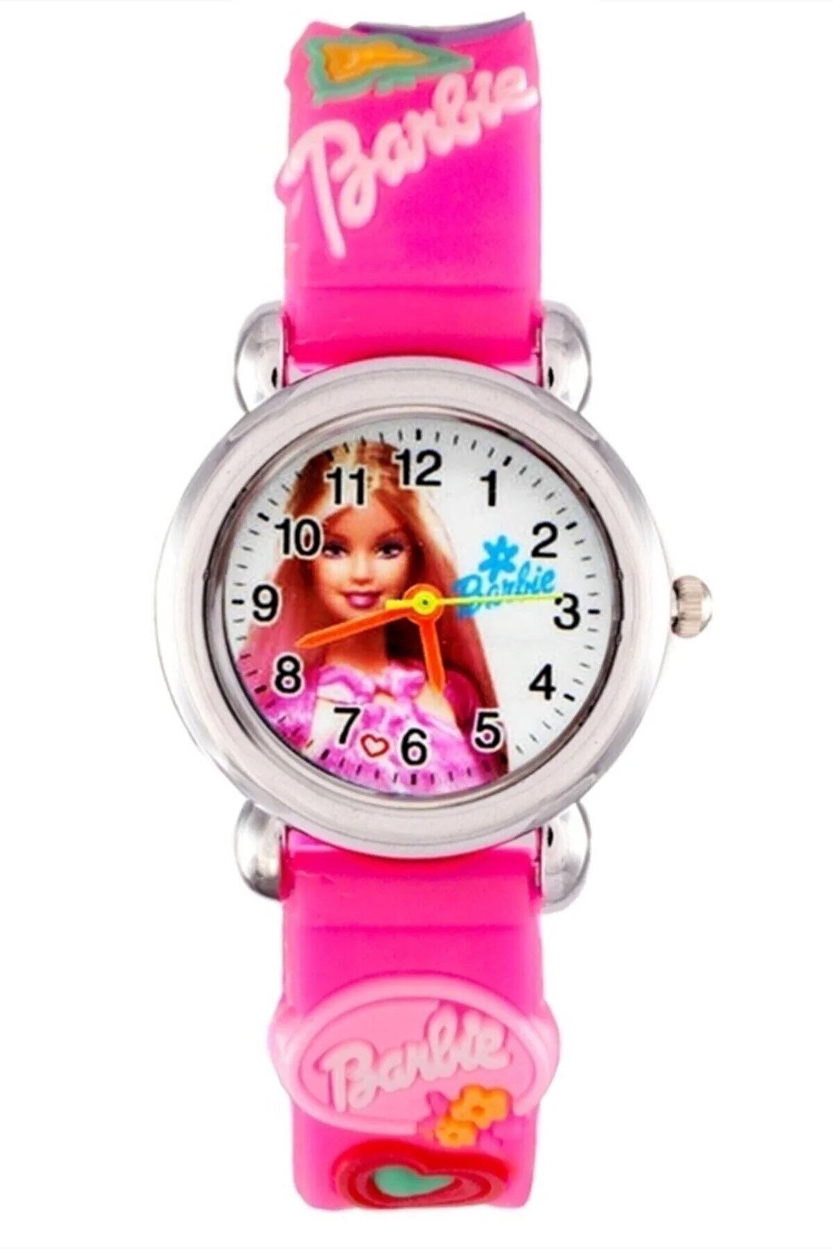 LostraMarket Girl's Analog Wristwatch Embossed Silicone Strap Barbie-Watch