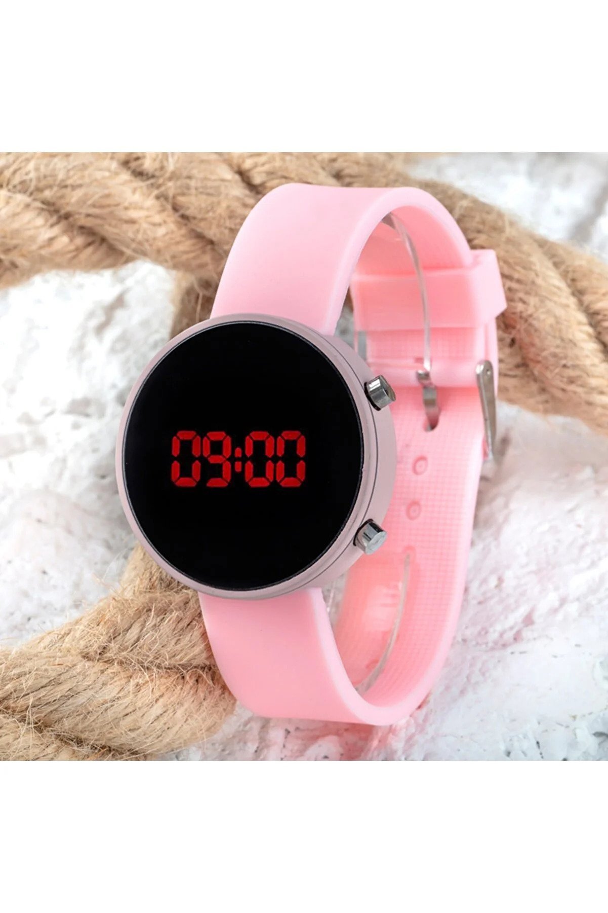 Spectrum Led Watch Powder Pink Color Digital Lady Adult Girl Child Wristwatch Si