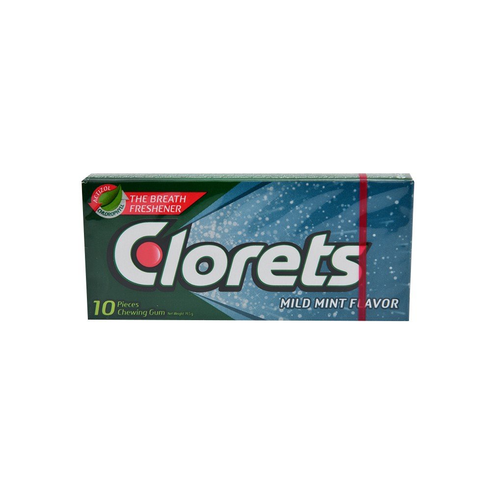 Clorets Original Mint Flavor Chewing Gum 12 Pieces