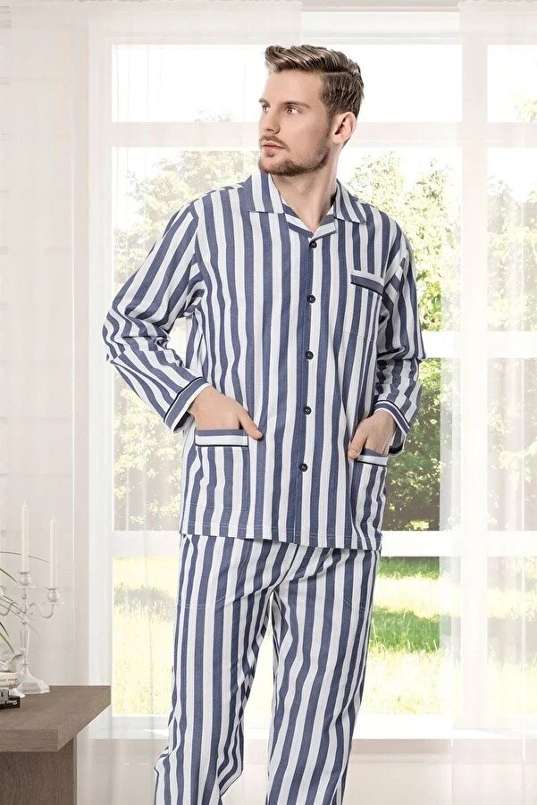 Kocabey  4007 Gaffur Striped Poplin Men's Pajama