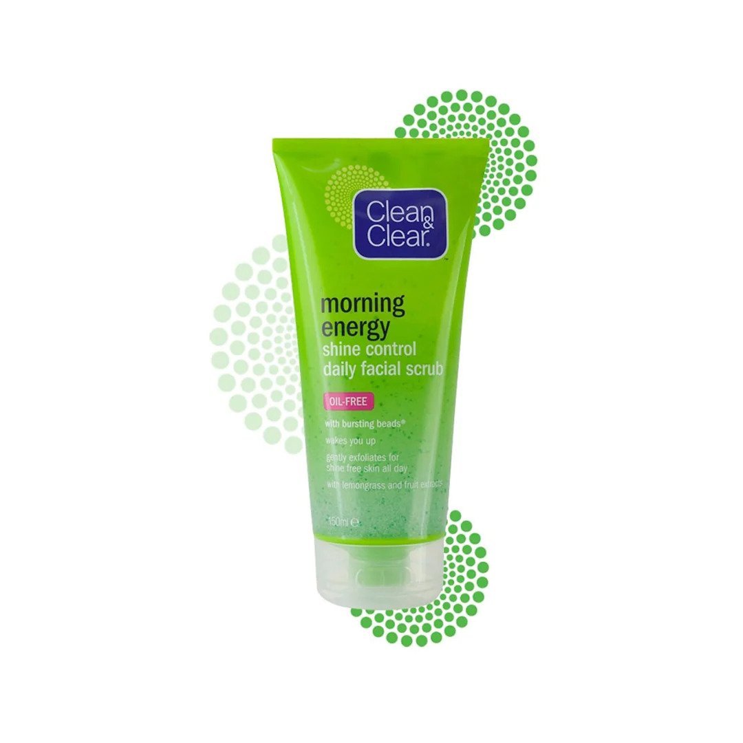 Clean & Clear Morning Energy Shine Control Daily Scrub, 150ml