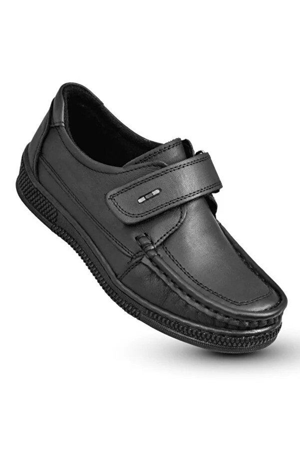 KAPTAN JUNIOR  Boy Black Orthopedic Shoes