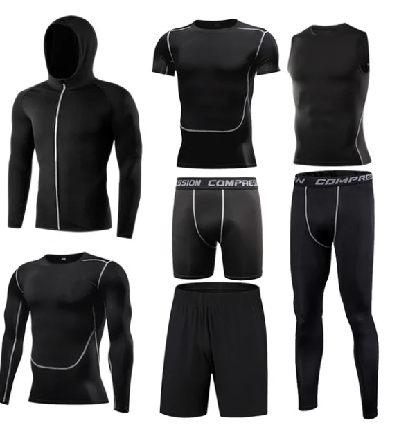 Men's Sports Suit Compression Tracksuit Fitness Gym Clothes For Jogging Sets Run