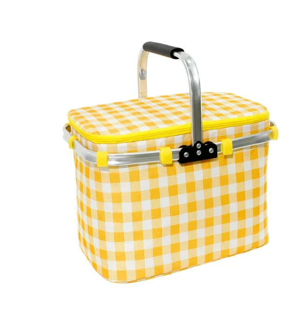Folding Picnic Camping Lunch Bags Insulated Cooler Storage Basket Box Outdoor