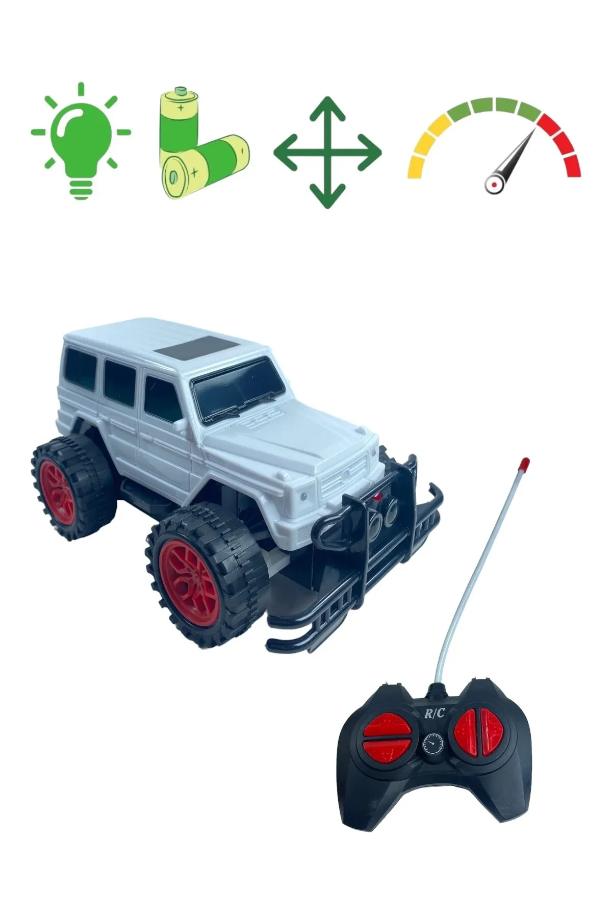 Remote Controlled Full Function 1:20 Off Road Lighted Jeep Controlled Toy Car