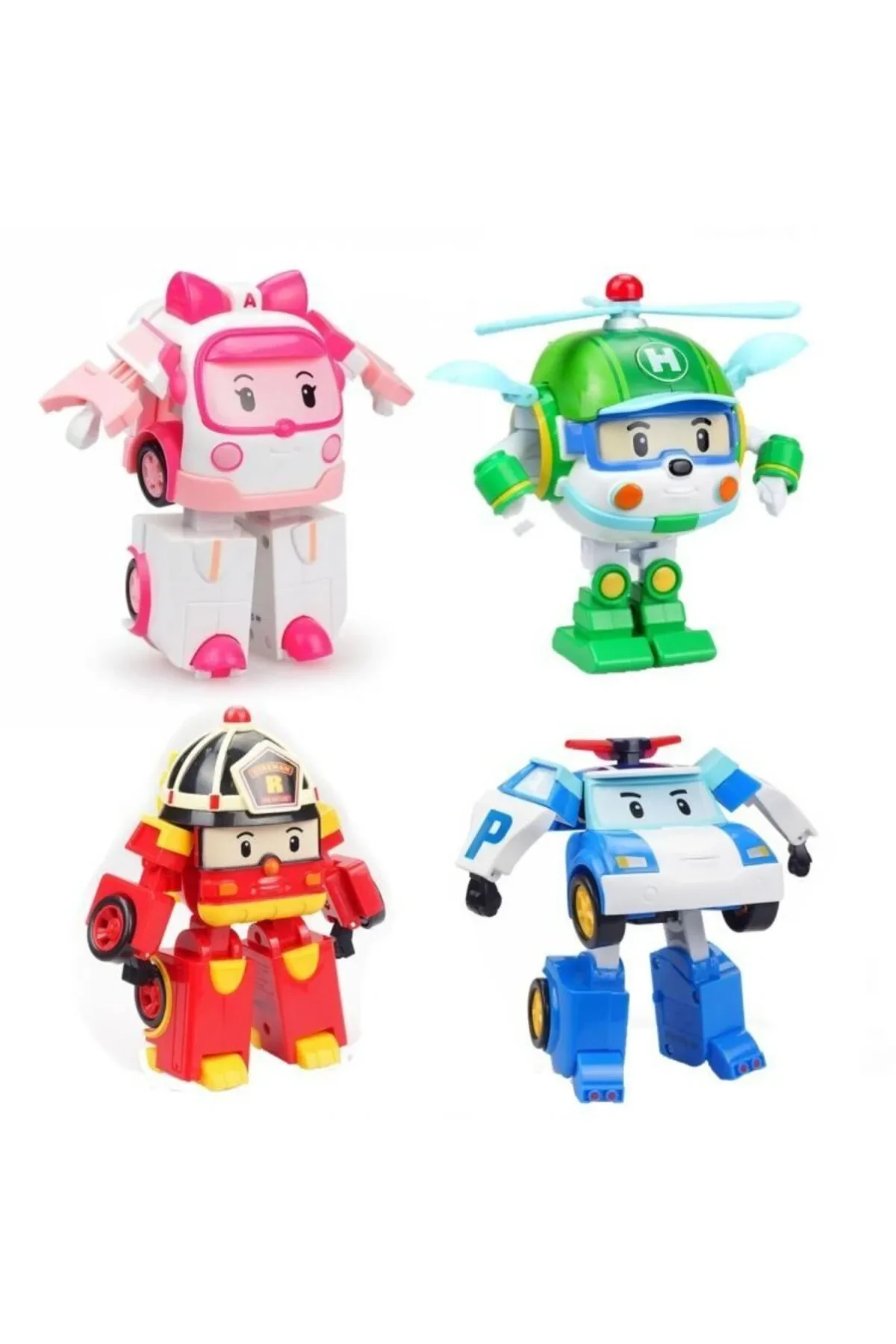 TimeStart Robocar Poli Robot Figure Amber Poli Helly Roy