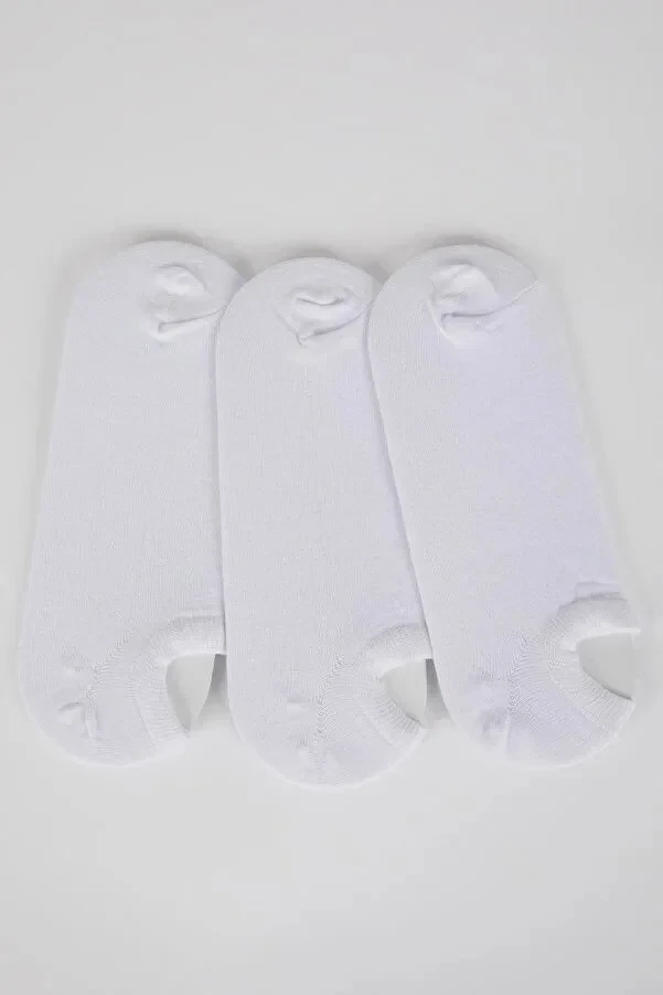 Defacto  Men's Cotton 3-Piece Sneaker Socks